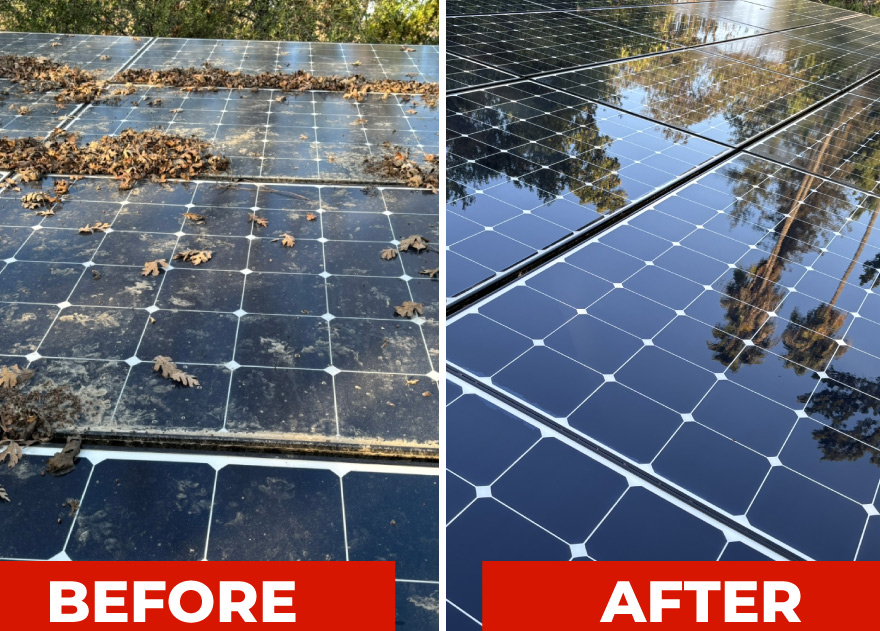 Clean Solar Panels on Your Roof